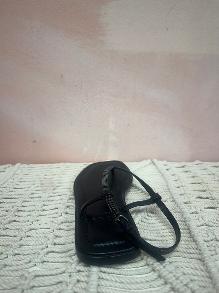 Brunello Cucinelli Black Thong Sandal