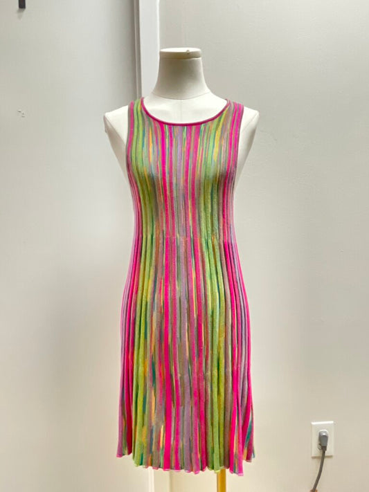 Daily Practice Rainbow Ribbed Dress