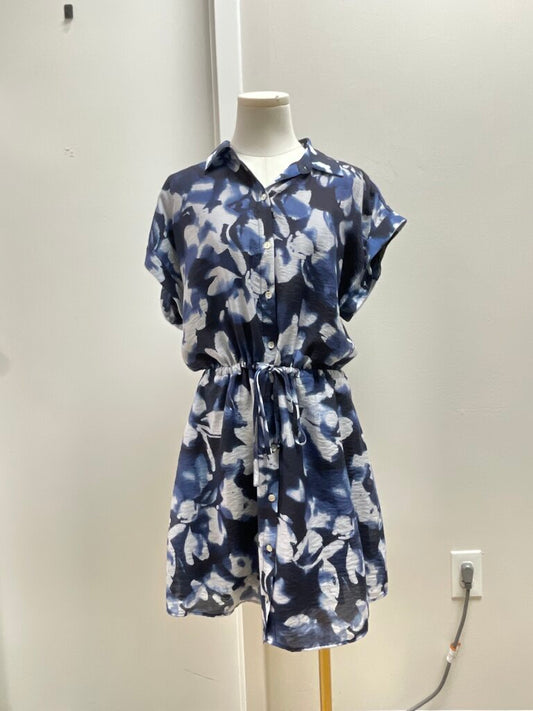 Cloth & Stone Blue Tie Dye Dress