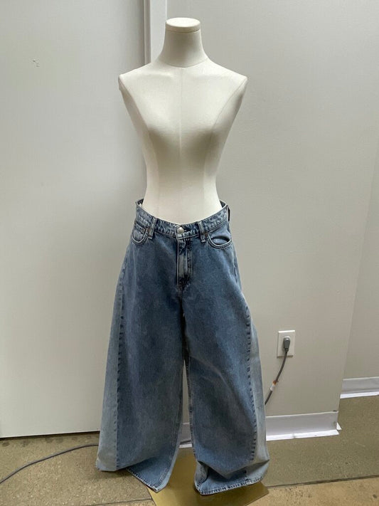 rag & bone Stone Washed Wide Leg Jean