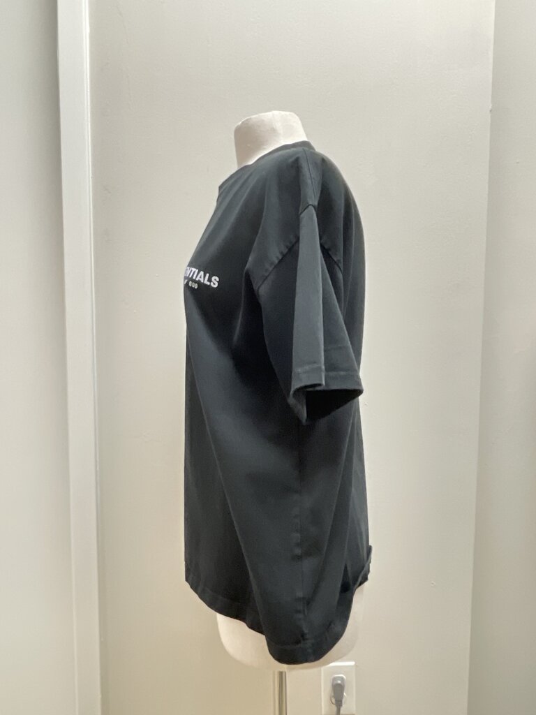 Essentials Black Logo Tee