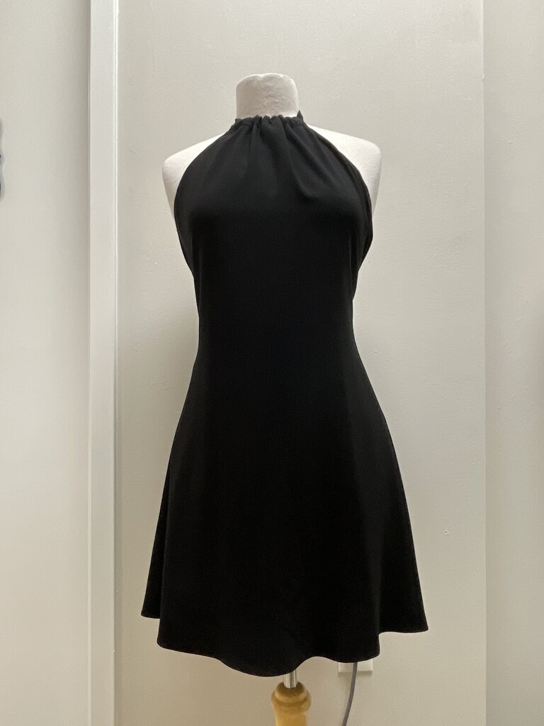 Theory Black Halter Dress