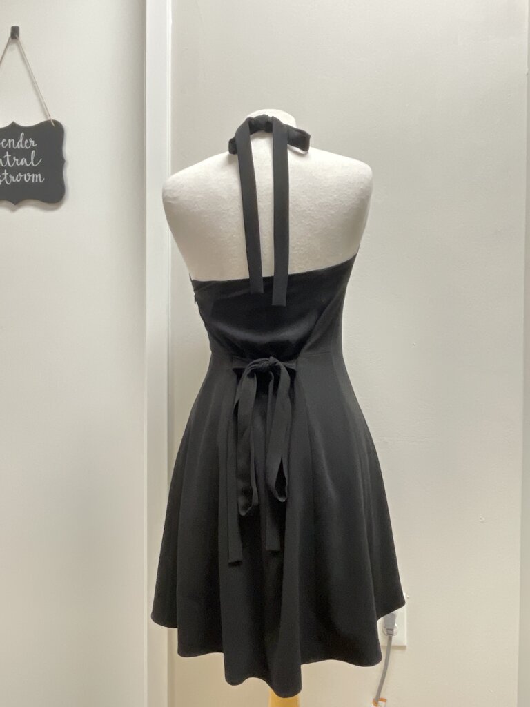Theory Black Halter Dress