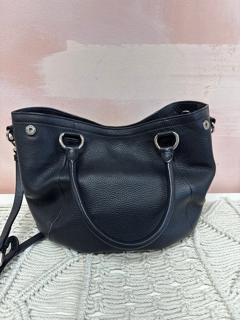 Prada Black Pebbled Hobo Style Shoulder Bag