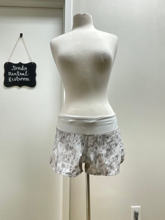 Lululemon White Snake Print Shorts