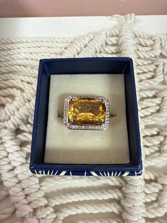 Stauer Citrine Cocktail Ring