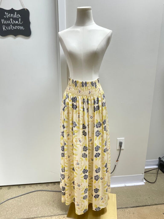 Natalie Martin Yellow Floral Maxi Skirt