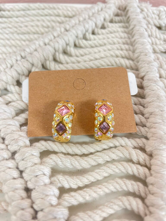 Ross Simons Multi Color Clip On Earring
