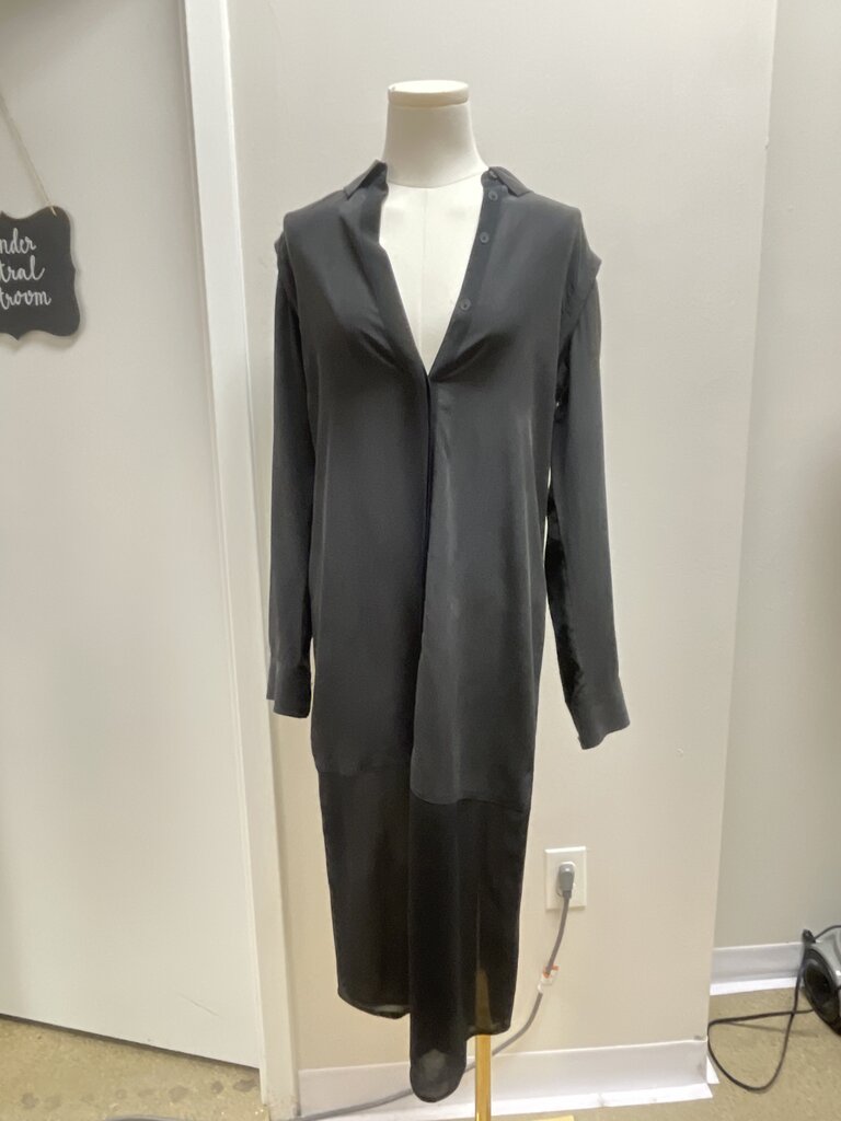 T Alexander Wang Black Button Up Midi