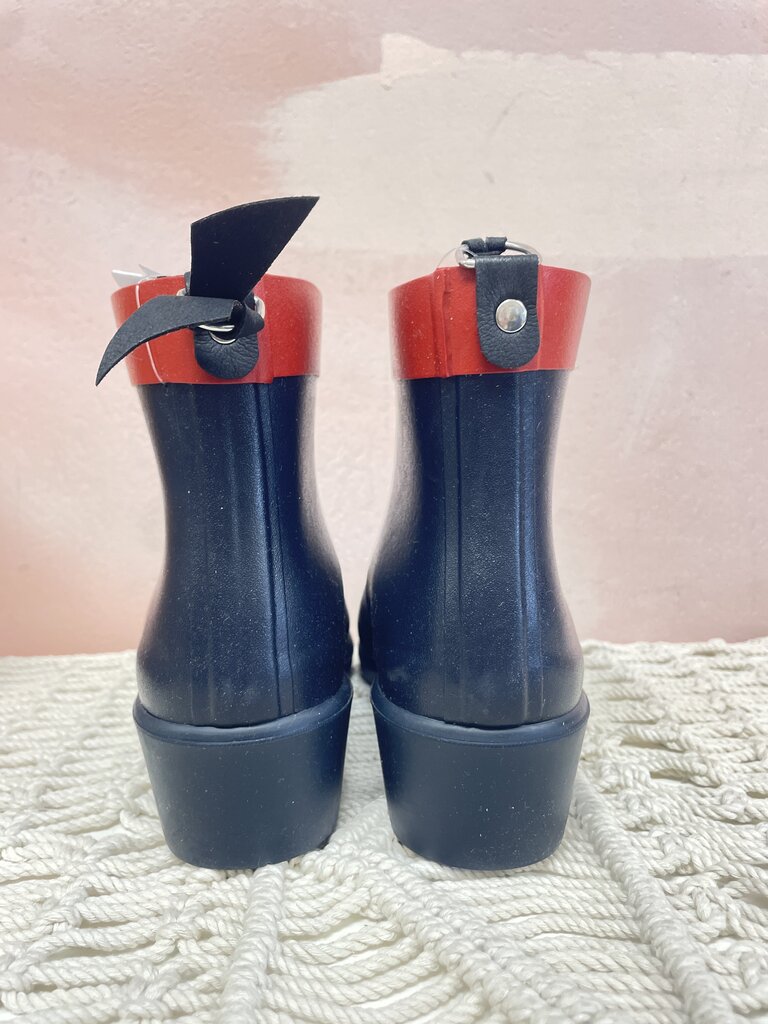 Aigle Navy Rubber Bootie NWT