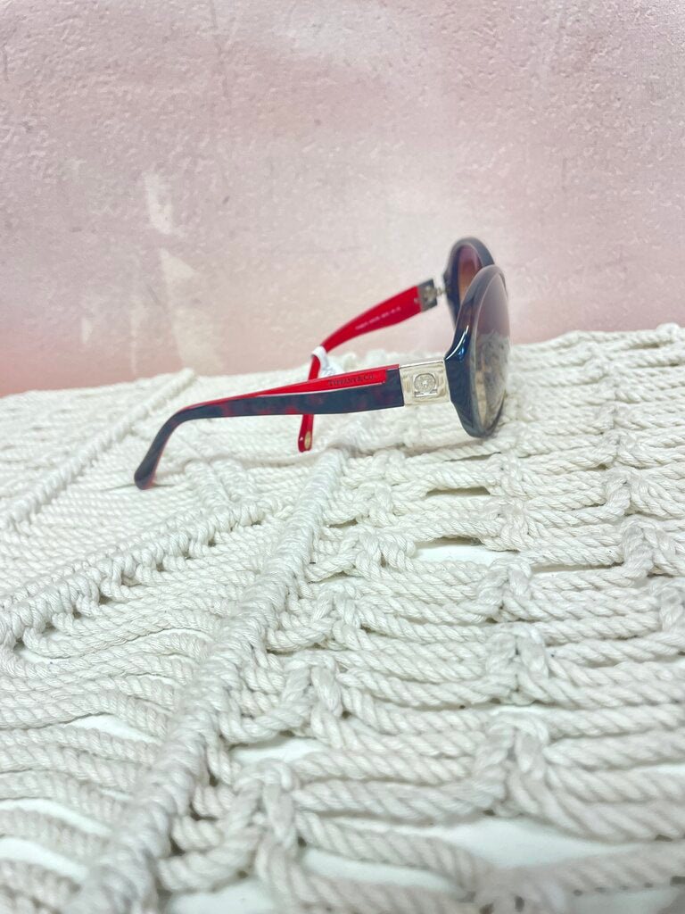 Tiffany & Co Red Oversized Sunglasses