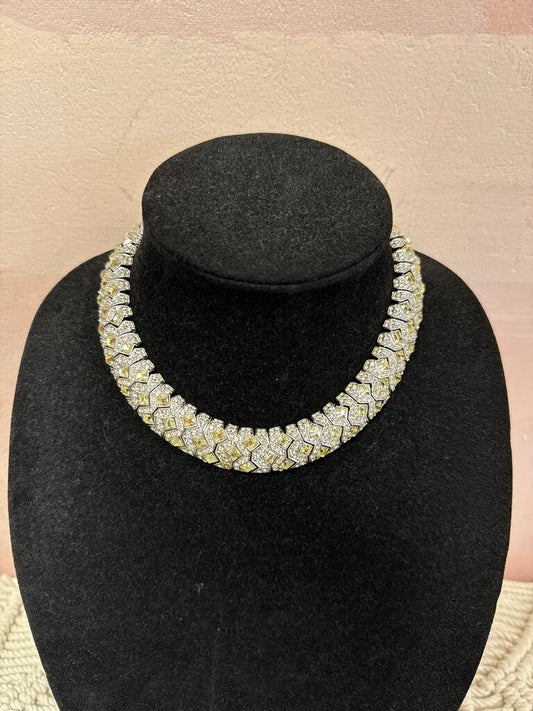 Kenneth Lance Crystal Collar Necklace