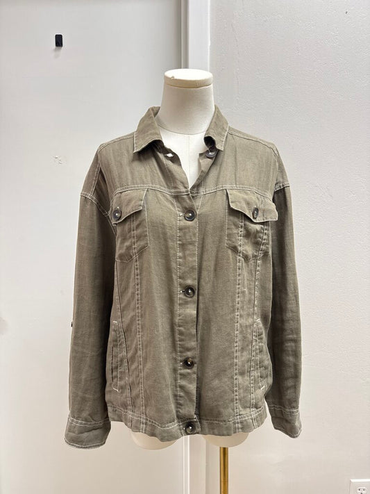Michael Stars Olive Linen Jacket