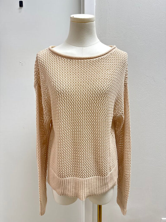Sanctuary Beige Open Knit Sweater