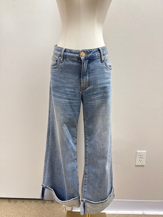 Kut Wide Leg Cuffed Jean