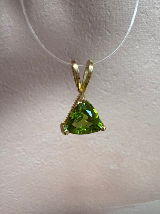14k Yellow Gold and Peridot Pendant