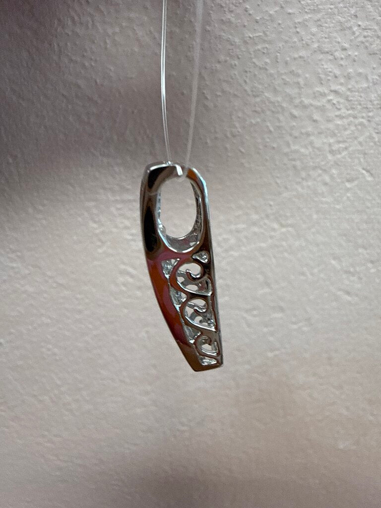 14k White Gold and Diamond Slide