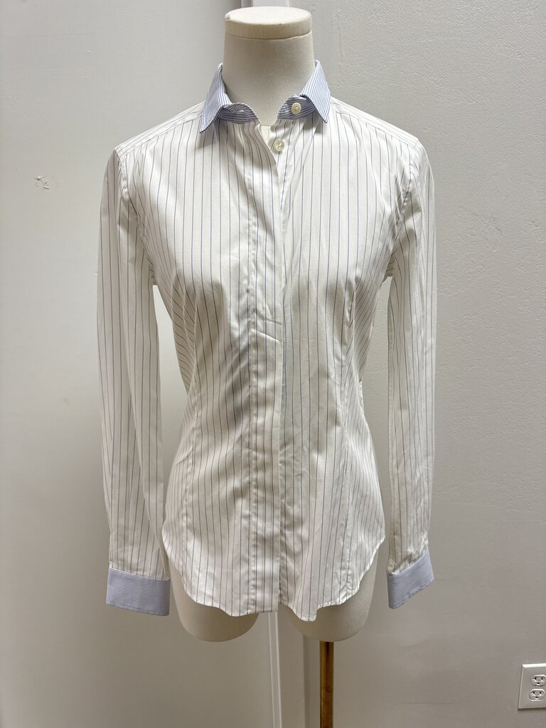 Dolce & Gabbana White Pinstripe Button Up NWT