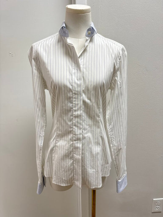 Dolce & Gabbana White Pinstripe Button Up NWT