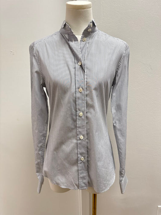 Dolce & Gabbana Blue Pinstripe Button Up NWT