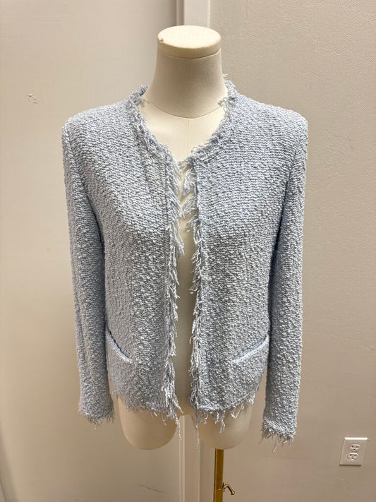 IRO Light Blue Fringe Cardigan