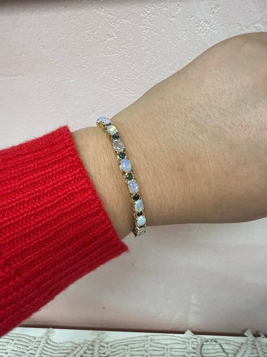 Costume Sapphire and Opal Bangle