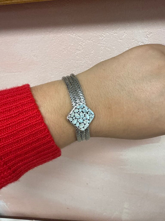 John Hardy Silver 3 Strand Wheat Bracelet