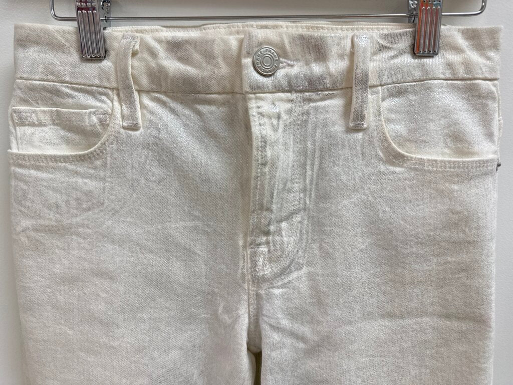 Frame White Metallic Jean