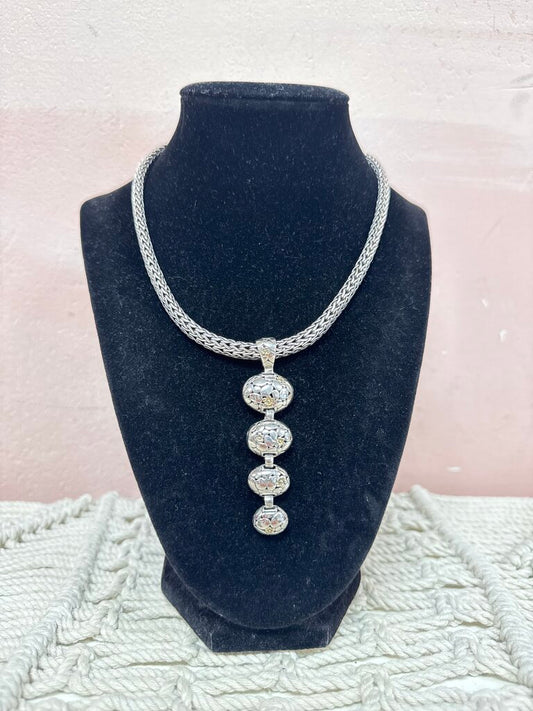 John Hardy Silver Kali Dot Pendant and Necklace