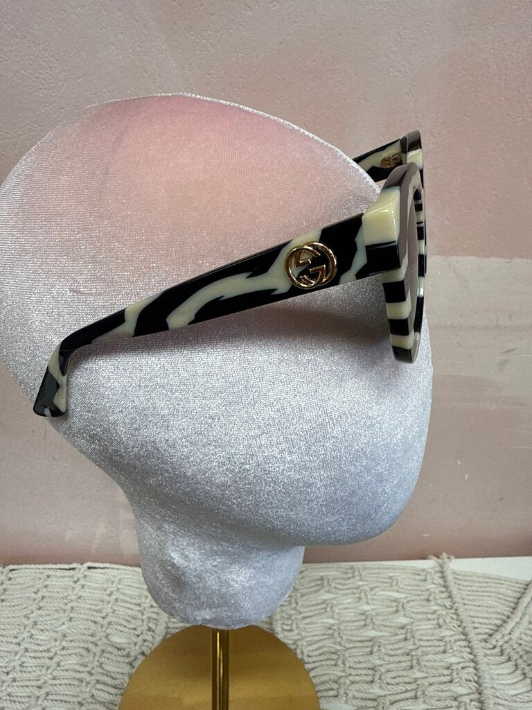 Gucci Zebra Frame Sunglasses
