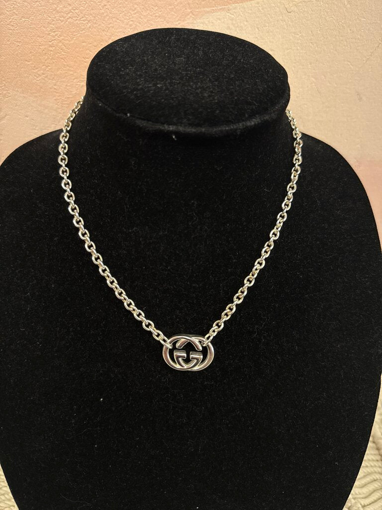 Gucci Sterling Interlocking G Necklace