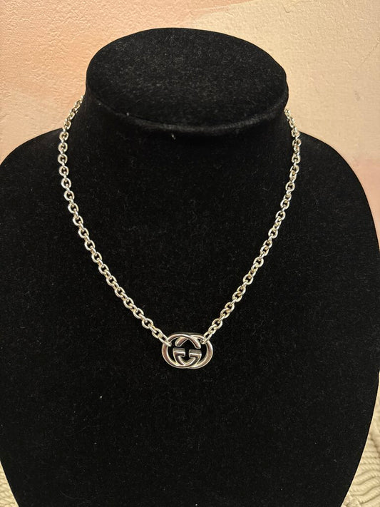 Gucci Sterling Interlocking G Necklace