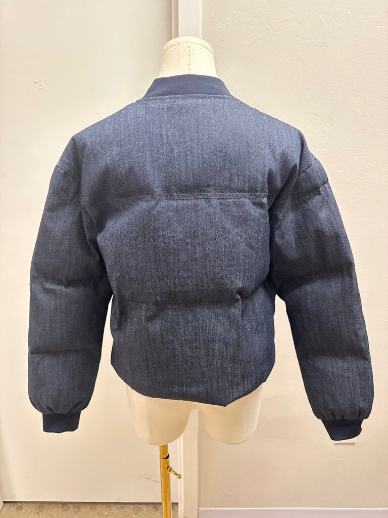 Cinq a Sept Denim Puffer Bomber Jacket
