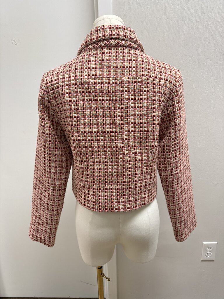 Maeve Oange Tweed Cropped Jacket NWT