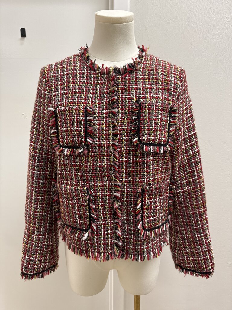 Olivaceous Red Tweed Jacket