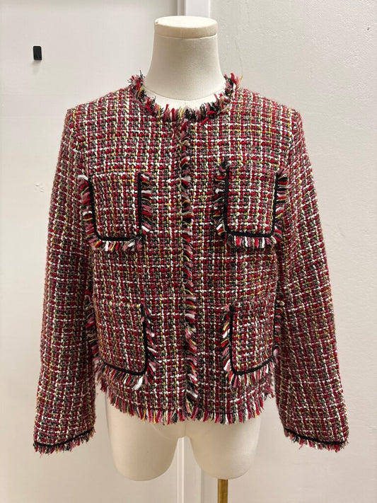 Olivaceous Red Tweed Jacket