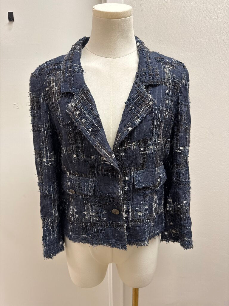 Chanel Blue Tweed Vintage Jacket and Shell Tank