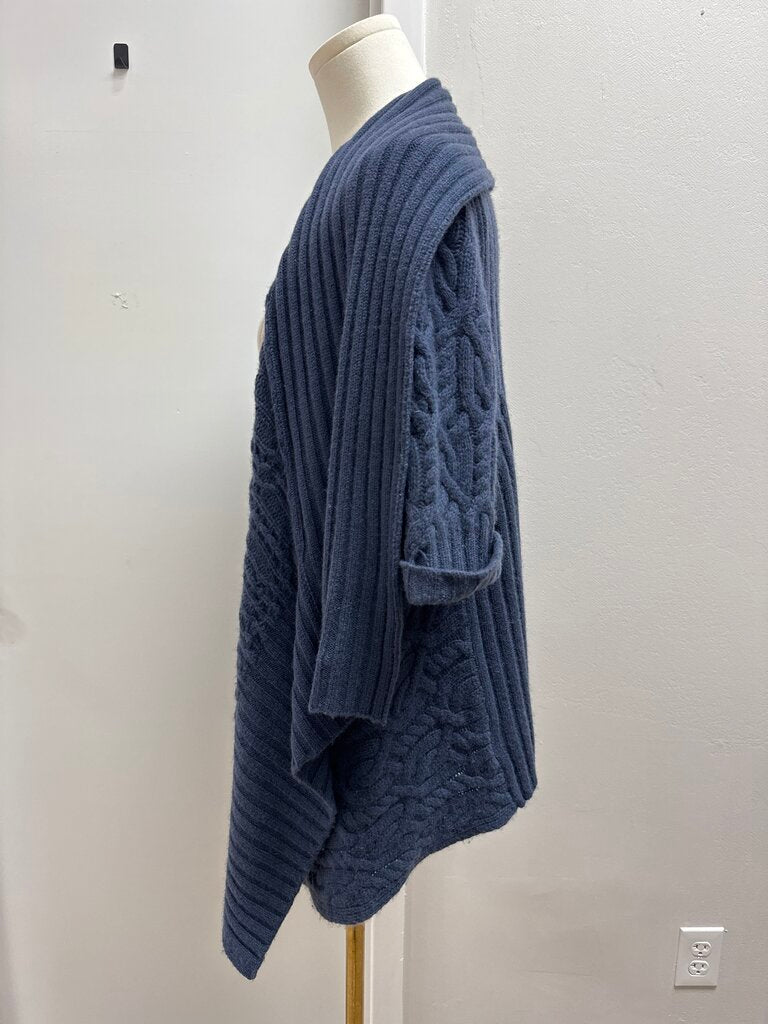 Magaschoni Blue Cable Knit Cardigan