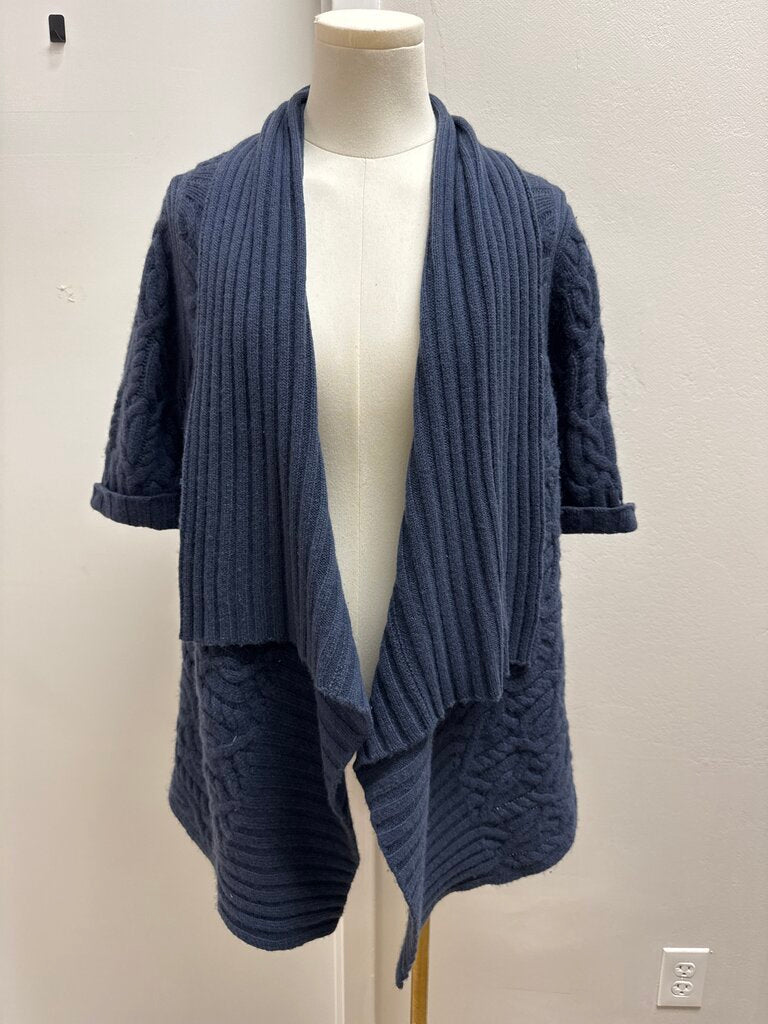 Magaschoni Blue Cable Knit Cardigan