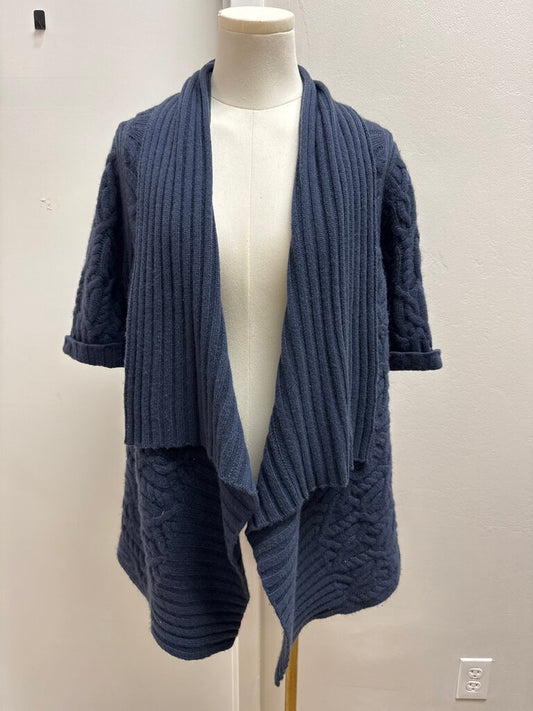 Magaschoni Blue Cable Knit Cardigan