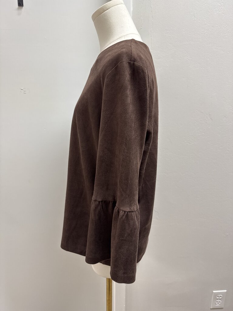 J. McLaughlin Brown Bell Sleeve Top