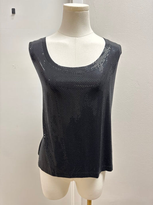 St John Black Beaded Tank