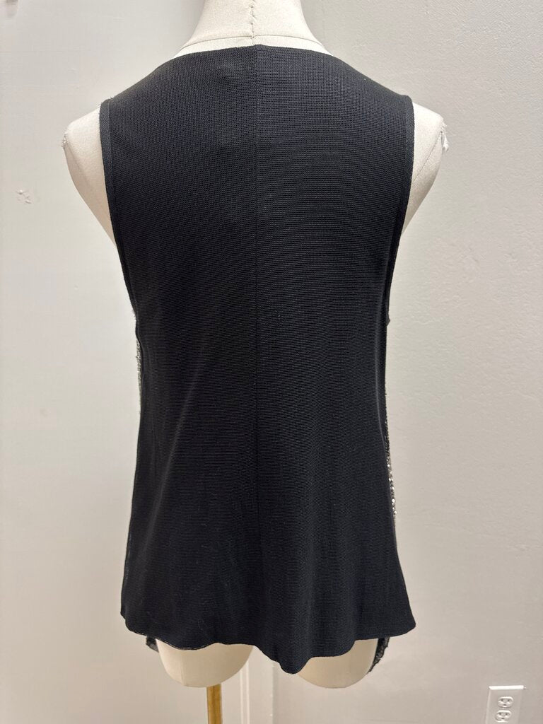 Alice + Olivia Black Beaded Vest