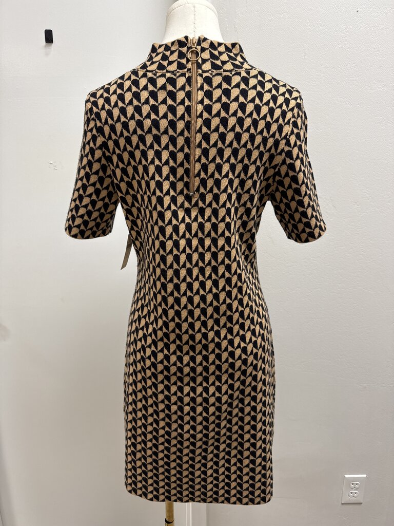 Anthropologie Black and Tam Heart Dress NWT