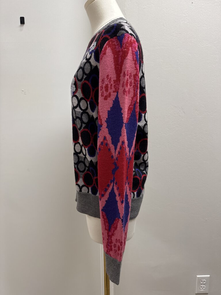 Libertine. Grey Multi Print Crystal Sweater
