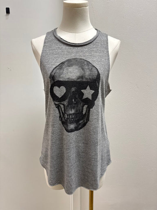 Chasor Grey Skull Muscle Tank