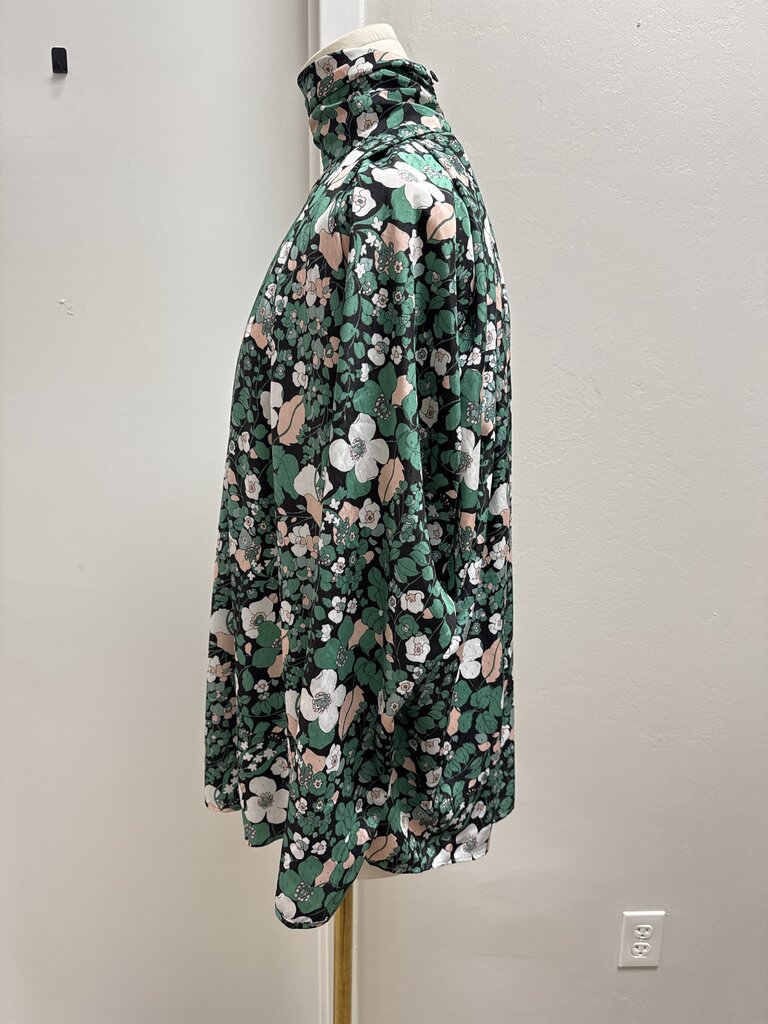 Smythe Green Floral Pleated Blouse