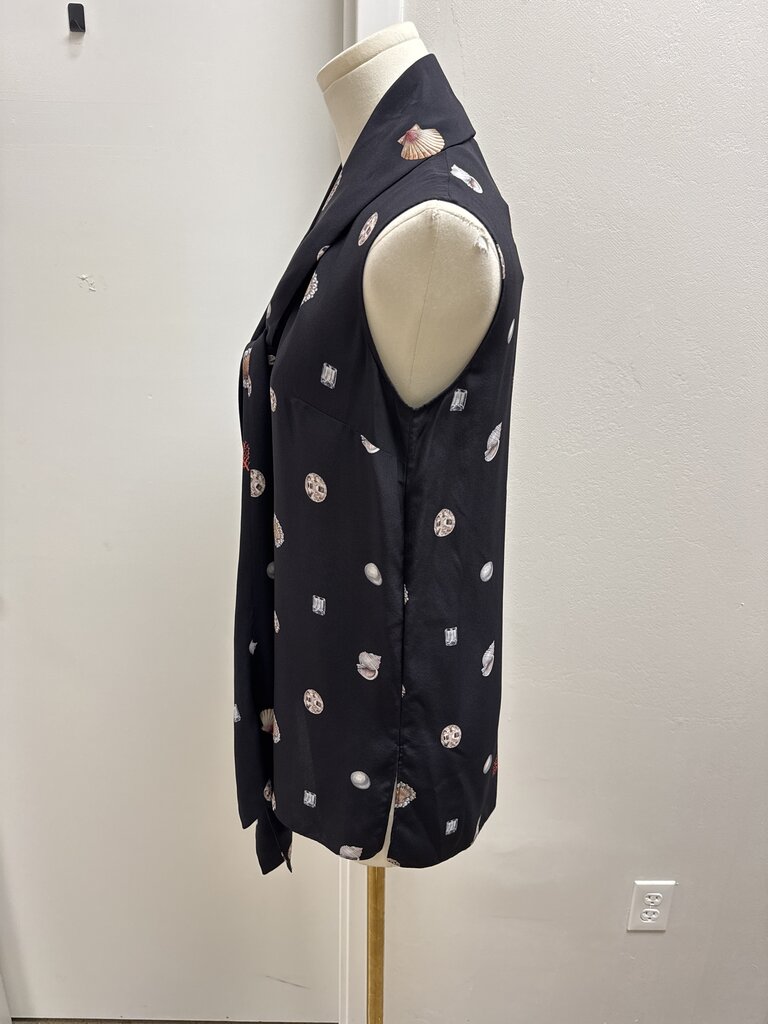 Alexander McQueen Black Shell/Jewel Blouse