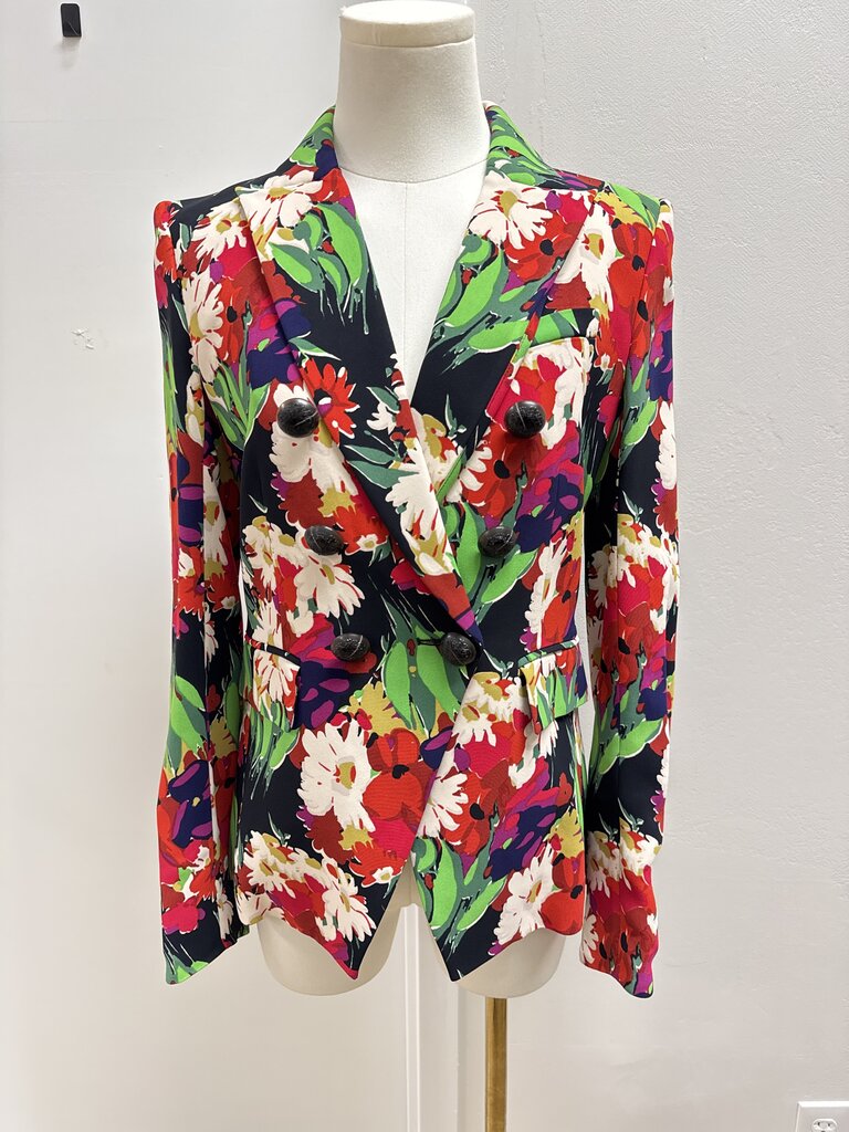 Veronica Beard Black Floral Blazer
