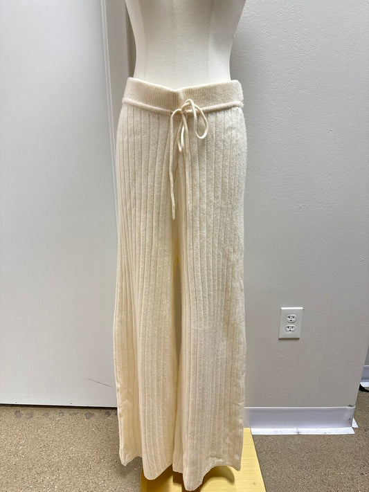 Theory Ivory Ribbed Pull On Pant